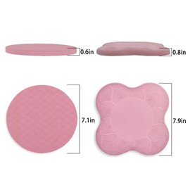 SAMTKA Yoga Knee Support Pad for Women Pilates Kneeling Cushion | Elbows Wrist Hands Head Foam Extra Thick Men Exercise Knees Pads Set of 10 Pieces (Pink)