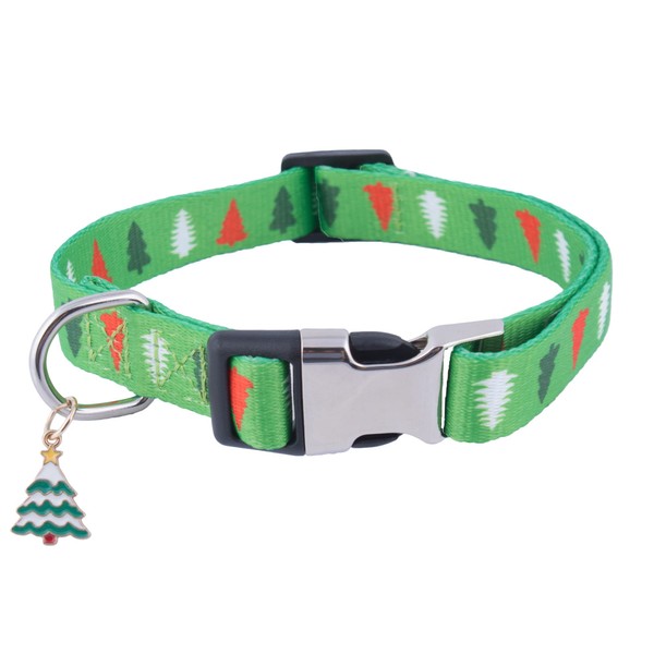ADOGGYGO Christmas Dog Collar, Cute Christmas Tree Xmas Dog Collars