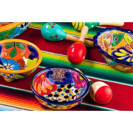 New | Alondra's Imports (84" x 15") Elegantly Handwoven, Genuine Serape Table Runner (Mexican Table Runner, Fiesta Table Runner, Mexican Blanket, Zarape, Serape) (Brilliant Ruby Red)