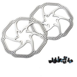 Gymforward HemeraPhit 2pcs Mountain Bike HS1 160mm Rotors Bicycle Brake Disc Stainless Steel Rotors with Free 12 Bolts (Style#2)