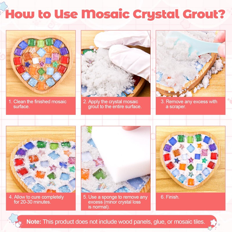 Mosaic Crystal Grout – Translucent Mosaic Grout Filler for Tiles