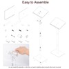 HMYHUM Small Acrylic Podium Stand, Angle Adjustable, 15.7" L x