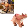 Soft Stuffed Triceratops Toy Cartoon Multi Function Stimulation Triceratops Plush
