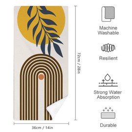 Boho Modern Bathroom Decorative Bath Hand Towels Set of 2,Soft Absorbent Hand Towels for Bathroom Decorative,Kitchen Sports Gym Yoga Home Decor Towel14 x28