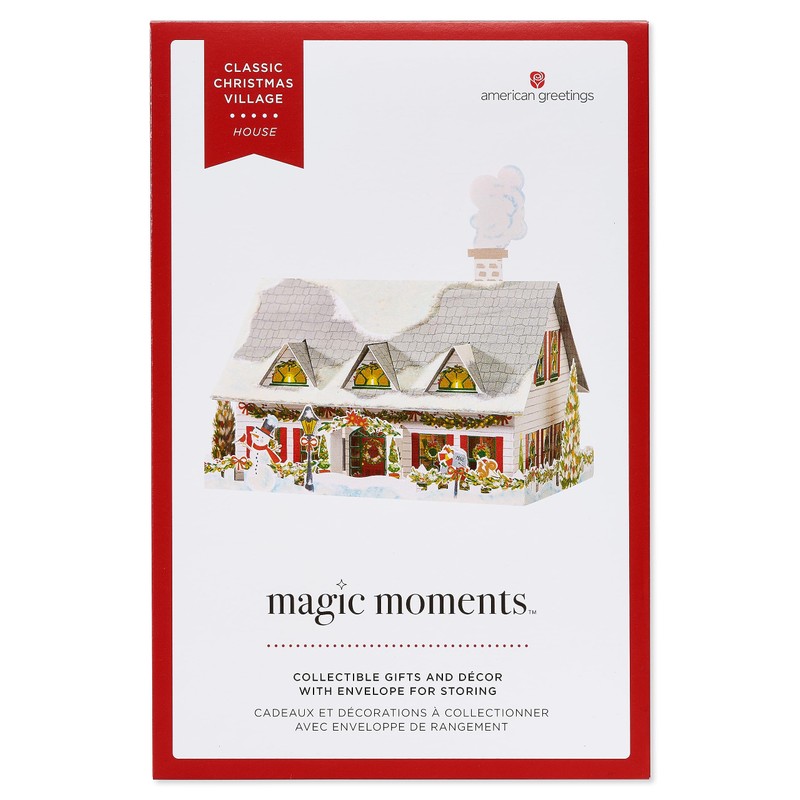 American Greetings Pop Up Christmas Village Décor Keepsake with Envelope