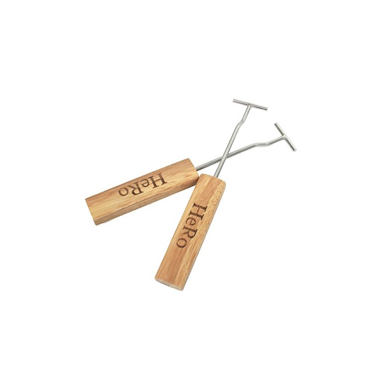 Grill Grate Lifter for Grill Grates Wooden Handle Set of