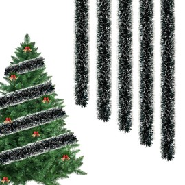 8 m Christmas Garland, Tinsel Garland, Metallic, Christmas Decoration Garlands, Christmas Tinsel Garland, Christmas Decoration for Christmas Tree, Door, Christmas, Wedding Party Decoration (A)