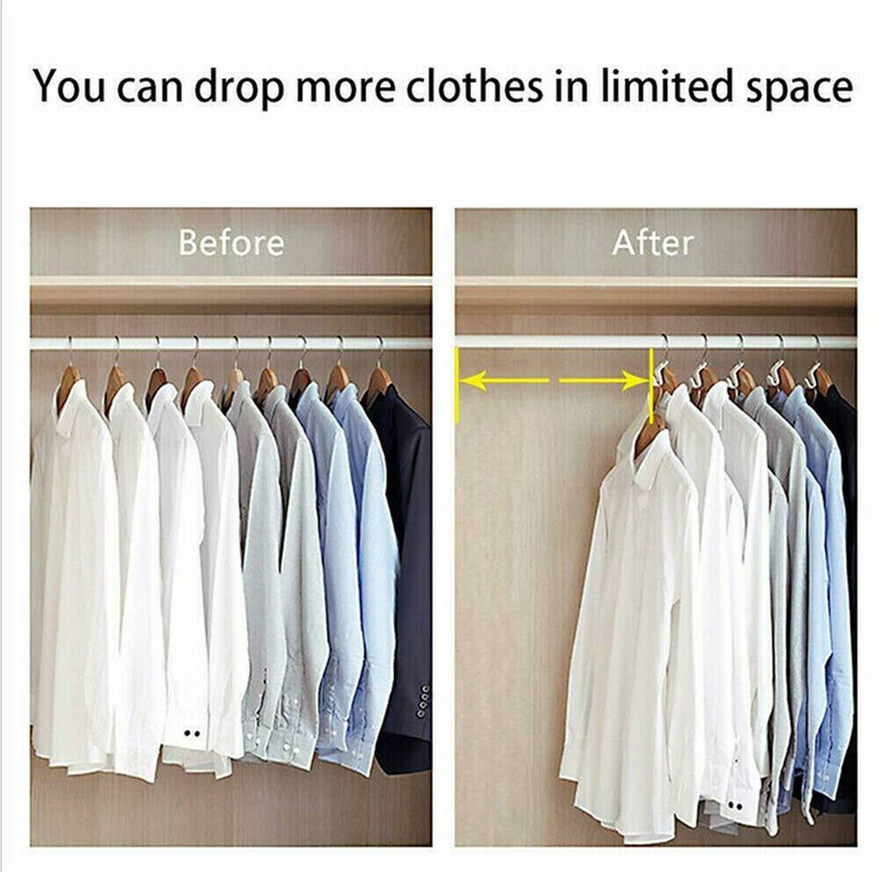 10Pcs Clothes Hanger Connector Hooks Clothes Organizer Adjustable Multi Purpose