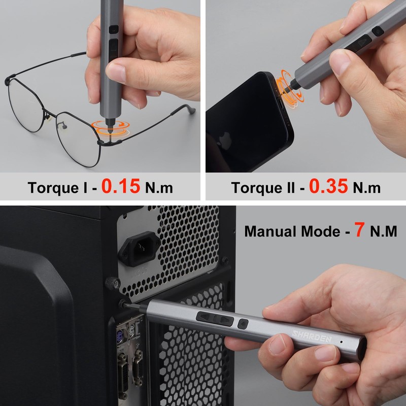 SHARDEN Mini Electric Screwdriver, 29 in 1 Small Electric Screw