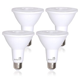 Bioluz LED 4 Pack PAR38 LED Light Bulb 90 CRI 12W = 100-120 Watt Replacement, Soft White 3000K, Dimmable Light Bulbs Flood Lights Outdoor/Indoor UL Listed Light Bulbs Title 20 High Efficacy LED Bulbs