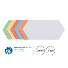 FRANKEN Moderationskarten Rhombus, 200 x 95 mm, sortiert, 250 Stück, farblich sortiert, UMZH 920 99