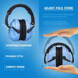 Noise Cancelling Headphones for Kids – Hearing Protection and Ear Muffs – Ear Protection for Gun Range, Shooting, Loud Noise, Autism, Sensory, Travel, School, Concerts