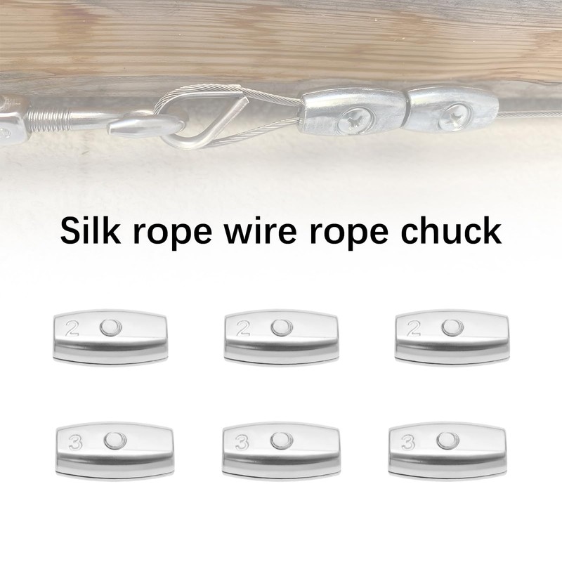 LT Easiyl 20pcs Wire Rope Clips Galvanized Steel Egg Shaped