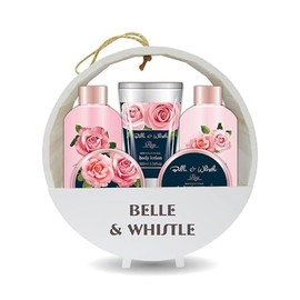 GLOSS! Gift Set for Women, Bath Products, Rose Fragrance, Basket for Beauty, Care and Wellbeing, Unusual Gift Idea for Women, Birthday, Mother's Day