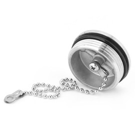 Deck Filler Cap with 40 mm Diameter and Chain Fuel Tank Cap for Boats 316 Stainless Steel Polished Marine Boat Accessories without Key