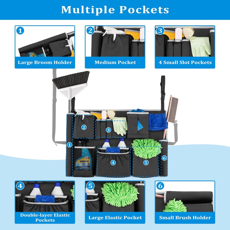 HODRANT Trash Can Caddy Bag, Cleaning Storage Organizer Fit for