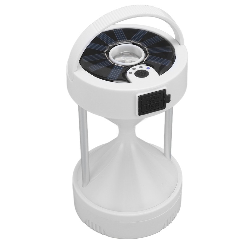 LED Camping Lantern USB Rechargeable Hourglass Solar Powered Camping Light