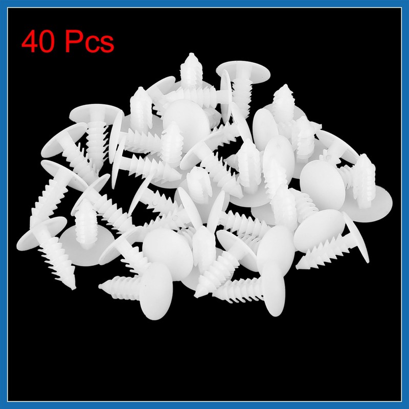 A ABSOPRO 40pcs 4.5mm Hole Dia Plastic Bolt Rivets Fasteners