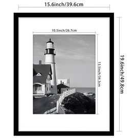 Picrit 16x20 Picture Frame 3 Pack, Black Poster Frame, Display Poster 11 x 14 with Mat or 16 x 20 without Mat for Horizontal or Vertical Wall Mounting