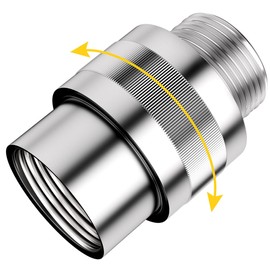 G-Promise All Metal Shower Head Shut Off Valve, G1/2" Shower Flow Control Valve for Handheld or Bidet Sprayer (Chrome)