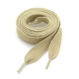Thick Flat 3/4" Wide Shoelaces Solid Color for All Shoe Types (Khaki)