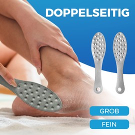 Professional Stainless Steel Foot Rasp - Double Sided Foot File Callus Remover for Feet - Foot Care for Wet & Dry Skin - Easy to Clean Callus Pedicure, Foot & Heel Rasp