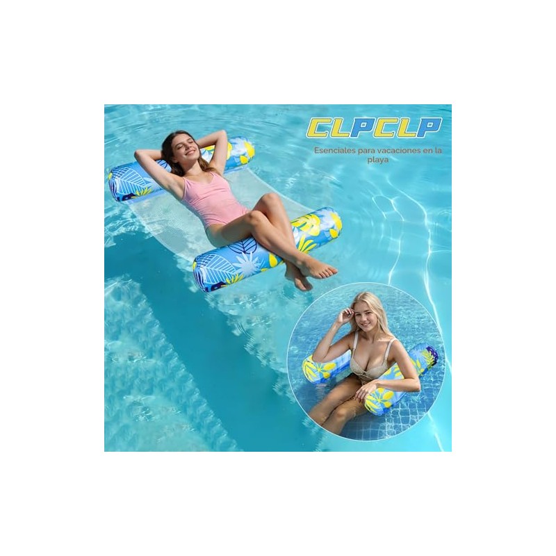 Inflatable Pool Floats Adult，5 Pack Multi-Purpose Pool Float Water Hammock，Pool