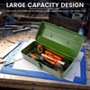 15 Inch Metal Tool Box with Lock - Portable Heavy