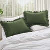 KKJIAF Ruffle Pillow Cases King Size Set of 2, Ruffled