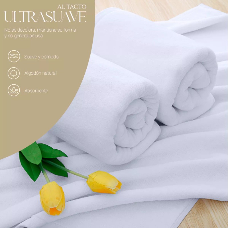 Shendy Vendy Toalla De Baño Grande Completo 100% Algodón Suave