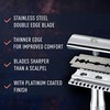 King C. Gillette Double-Edge Safety Razor blades for better control,