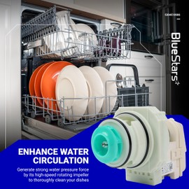[Upgraded] BlueStars 5304519906 Dishwasher Pump and Motor Assembly - Compatible with Frigidaire, IKEA, White-Westinghouse Dishwashers - Replaces AP6840161 PS12712308 EAP12712308
