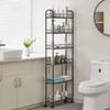 SQLIFE 6 Tier Slim Rolling Storage Cart, Mobile Shelving Unit,
