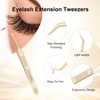 NAGARAKU 5 PCS Tweezers for Eyelash Extensions Straight and Curved