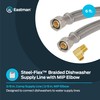 Eastman Dishwasher Installation Kit, 6 Foot Braided Stainless Steel Supply