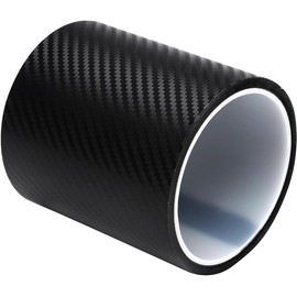 UOCAI Autofolie Schwarz,10cm*3m Carbon Fiber Folie, Lackschutzfolie für Auto, Dekorative Auto Carbonfolie Klebefolie Auto Einstiegsleisten Schutz Türschwellenaufkleber