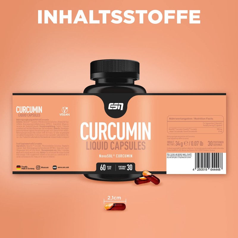 ESN Curcumin Liquid Capsules, 60 Caps.