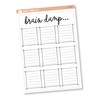 Brain Dump Tracker Full Page A5 Size Deco Planner Stickers