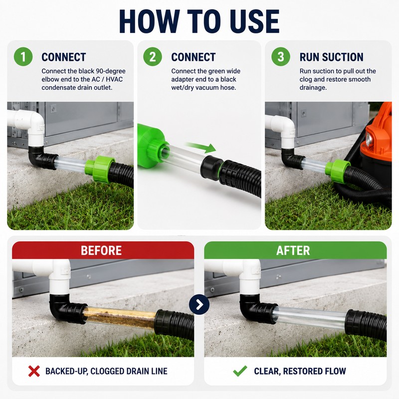 HVAC Drain Line Unclogger for AC Maintenance – Compressed Air