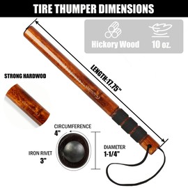 Vitonsbay Tire Thumper - Fish Bat Knocker - Truckers Tool for Checking Tire Pressure - Weighted Stick with Extra Grip