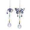 Window Hanging Suncatcher with Crystal Blue Butterfly Garden Decoration (Butterfly