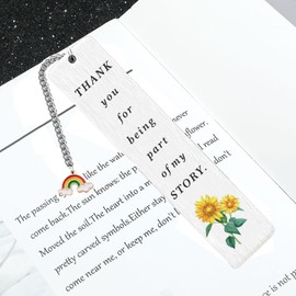 Metal Bookmarks Thank You Gifts Bookmarks for Teachers Readers Students Mentors Book Lovers Friends Christmas Birthday Thanksgiving Valentine's Day Gifts (Thank You Bookmark 2)