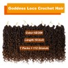18 Inch Faux Locs Crochet Hair 7 Packs Ombre Goddess