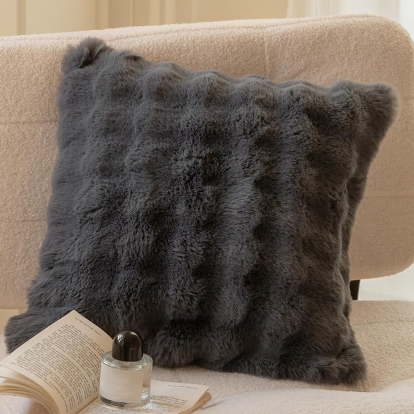 YeyeCyrilze Bubble Blanket Faux Fur Blanket Cuddly Blanket Fluffy Fluffy