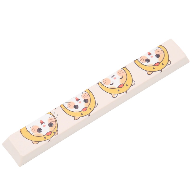 Spacebar Keycap PBT Cute Cartoon Cat Pattern DIY Universal Mechanical