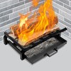 IGOHEALS Fireplace Grate 17 Inch- Wood Stove Fireplace Log Grates