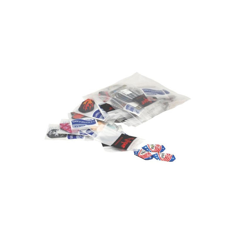 Viper Assorted 2D Glitter Dart Flights: 50 Sets of Slim