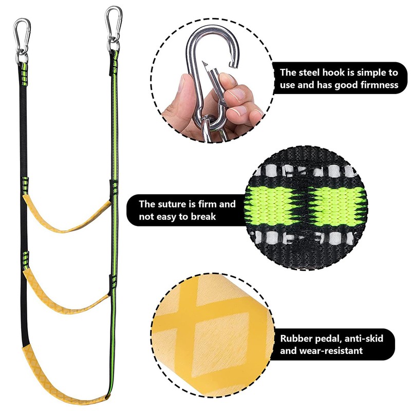Marine Rope Ladder Foldable 3 Steps Strong Load Bearing Inflatable