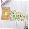 KOMBIUDA 3pcs Wraps Reusable Sandwich Wraps Preservation Organic Cotton Assorted