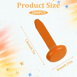 BOHUIZ Pack of 200 Pattern Bag Clips, Round Head Clips, Metal Letter Clips, Mini Colourful Brads Paper Fasteners for School, Office, Card Making, DIY, Scrapbooking, Crafts